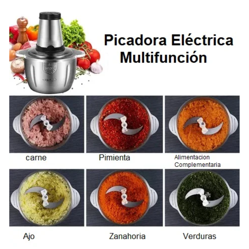 Picadora eléctrica SteelPro de 2 velocidades